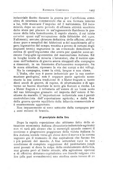 Rassegna comunista teoria, critica, documentazione del Movimento comunista internazionale