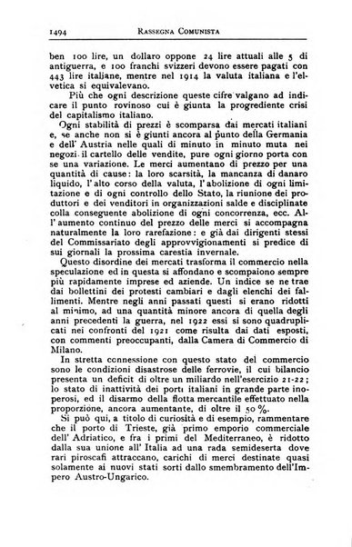 Rassegna comunista teoria, critica, documentazione del Movimento comunista internazionale