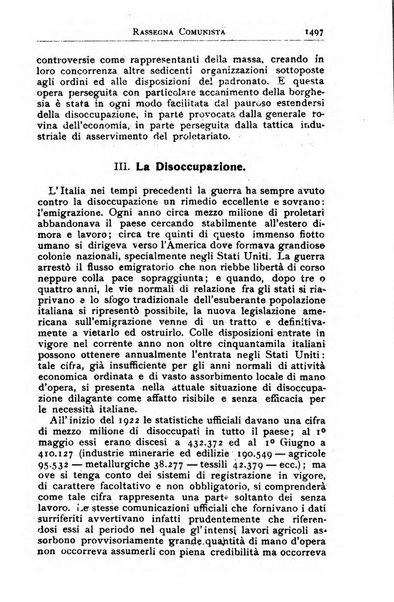 Rassegna comunista teoria, critica, documentazione del Movimento comunista internazionale