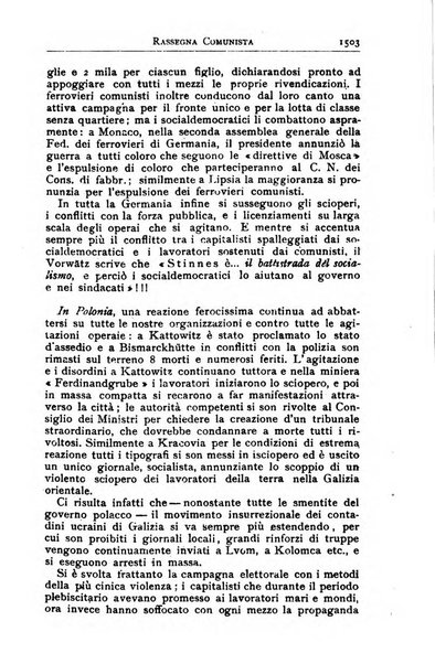 Rassegna comunista teoria, critica, documentazione del Movimento comunista internazionale