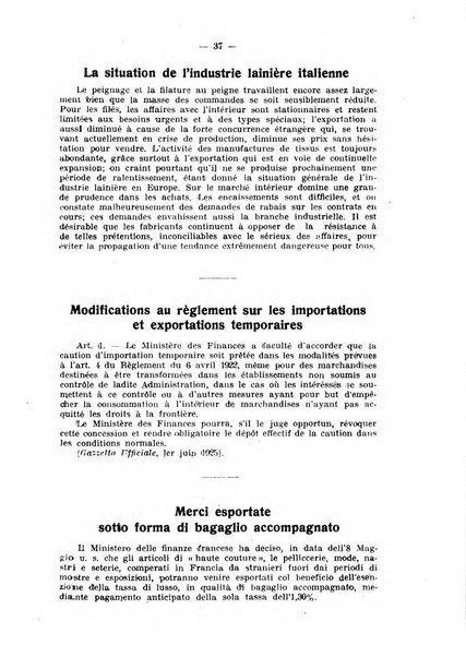 Rassegna economica italo-francese revue mensuelle des problemes economiques et commerciaux franco-italiens