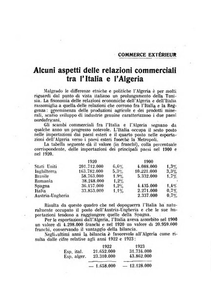 Rassegna economica italo-francese revue mensuelle des problemes economiques et commerciaux franco-italiens