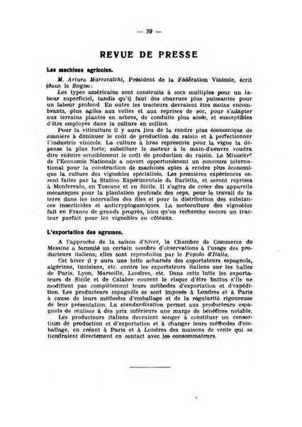 Rassegna economica italo-francese revue mensuelle des problemes economiques et commerciaux franco-italiens