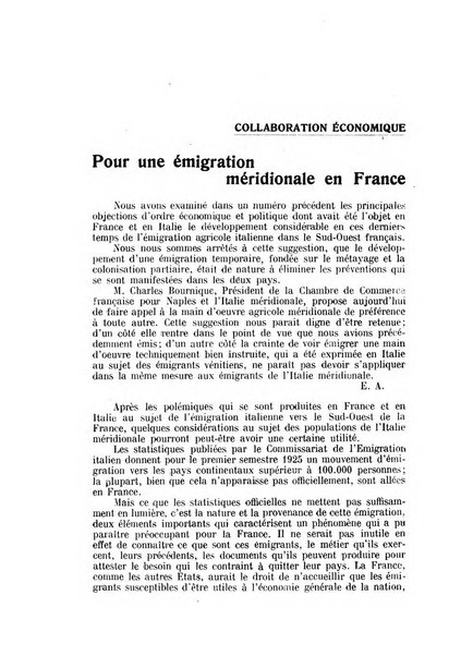 Rassegna economica italo-francese revue mensuelle des problemes economiques et commerciaux franco-italiens