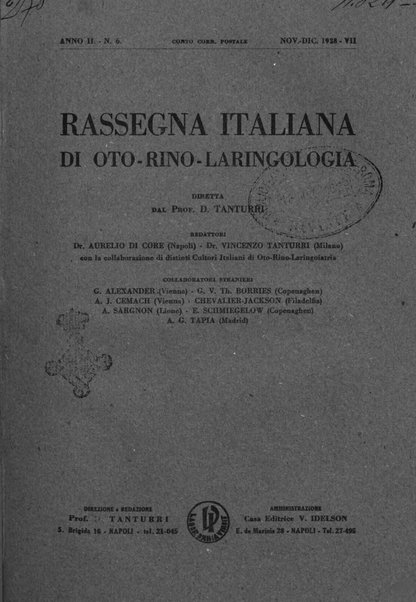 Rassegna italiana di oto-rino-laringologia