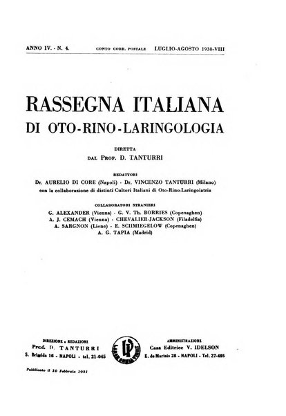 Rassegna italiana di oto-rino-laringologia