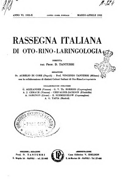 Rassegna italiana di oto-rino-laringologia