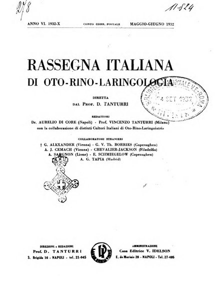 Rassegna italiana di oto-rino-laringologia