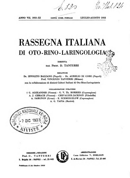 Rassegna italiana di oto-rino-laringologia