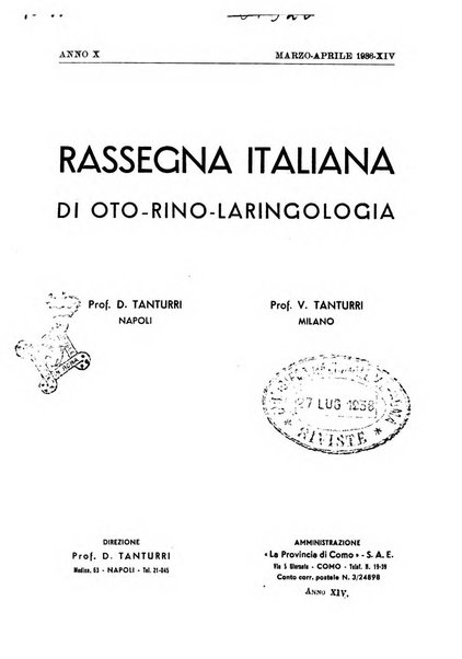 Rassegna italiana di oto-rino-laringologia