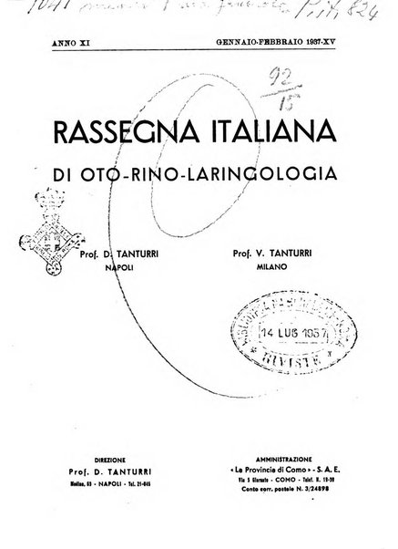 Rassegna italiana di oto-rino-laringologia