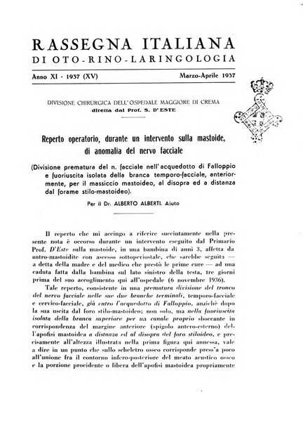 Rassegna italiana di oto-rino-laringologia