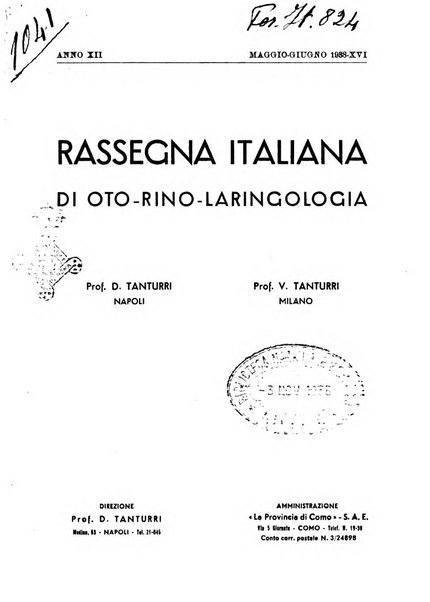 Rassegna italiana di oto-rino-laringologia