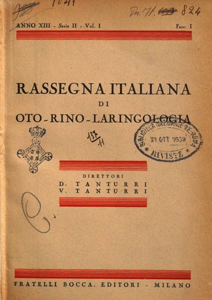 Rassegna italiana di oto-rino-laringologia