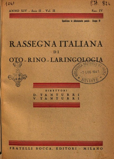 Rassegna italiana di oto-rino-laringologia