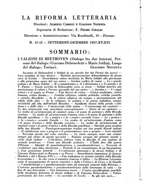 La riforma letteraria rivista mensile