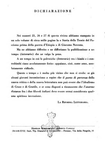 La riforma letteraria rivista mensile