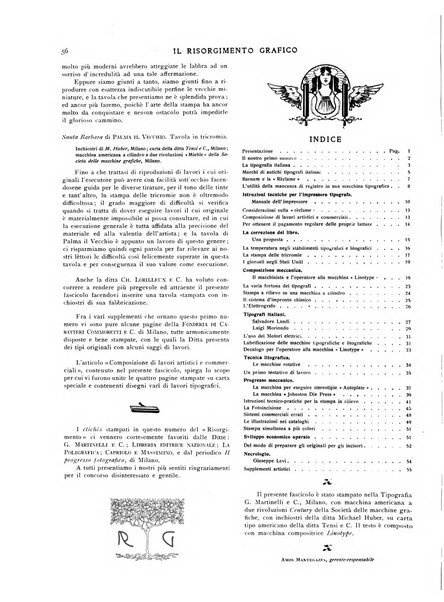 Il risorgimento grafico rivista tecnica mensile di saggi grafici e scritti tecnici