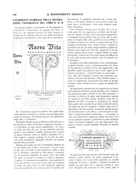 Il risorgimento grafico rivista tecnica mensile di saggi grafici e scritti tecnici