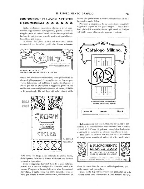 Il risorgimento grafico rivista tecnica mensile di saggi grafici e scritti tecnici