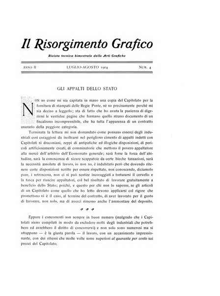 Il risorgimento grafico rivista tecnica mensile di saggi grafici e scritti tecnici