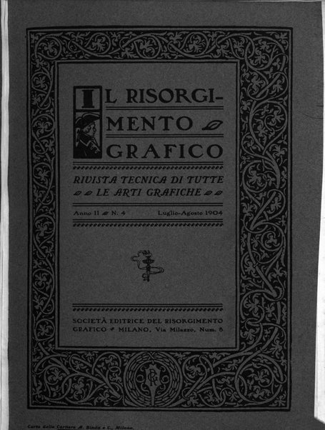 Il risorgimento grafico rivista tecnica mensile di saggi grafici e scritti tecnici