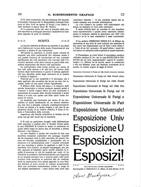 Il risorgimento grafico rivista tecnica mensile di saggi grafici e scritti tecnici