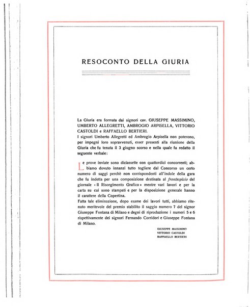 Il risorgimento grafico rivista tecnica mensile di saggi grafici e scritti tecnici