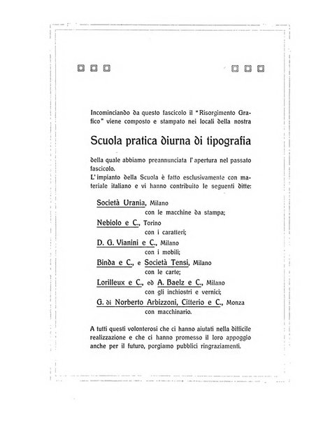 Il risorgimento grafico rivista tecnica mensile di saggi grafici e scritti tecnici