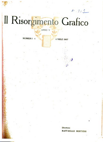 Il risorgimento grafico rivista tecnica mensile di saggi grafici e scritti tecnici