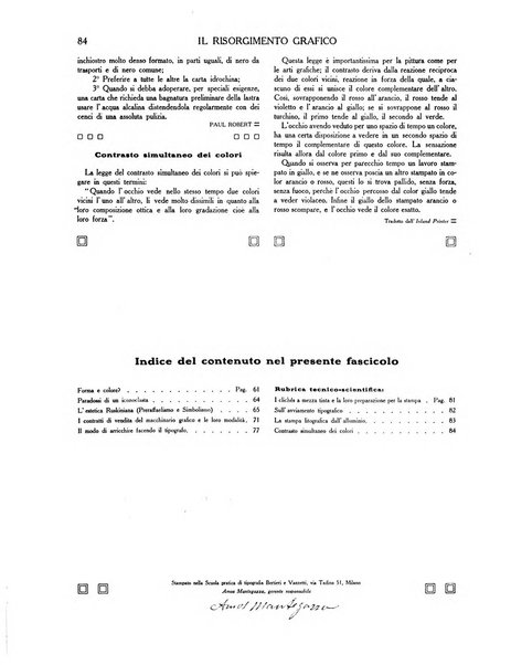 Il risorgimento grafico rivista tecnica mensile di saggi grafici e scritti tecnici