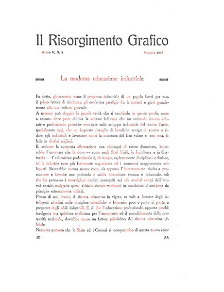 Il risorgimento grafico rivista tecnica mensile di saggi grafici e scritti tecnici