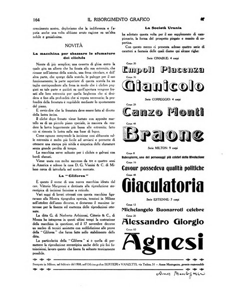 Il risorgimento grafico rivista tecnica mensile di saggi grafici e scritti tecnici