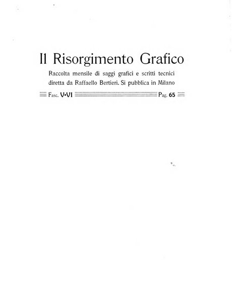 Il risorgimento grafico rivista tecnica mensile di saggi grafici e scritti tecnici