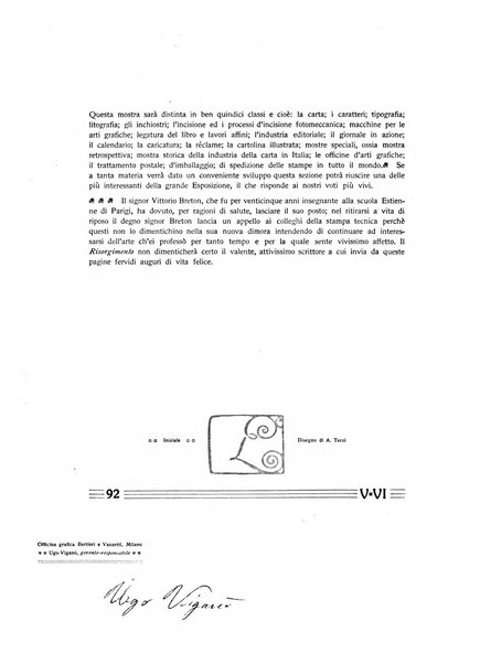 Il risorgimento grafico rivista tecnica mensile di saggi grafici e scritti tecnici