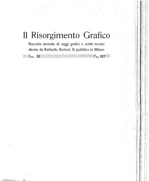 Il risorgimento grafico rivista tecnica mensile di saggi grafici e scritti tecnici