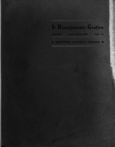 Il risorgimento grafico rivista tecnica mensile di saggi grafici e scritti tecnici