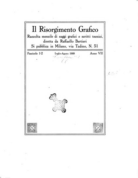 Il risorgimento grafico rivista tecnica mensile di saggi grafici e scritti tecnici