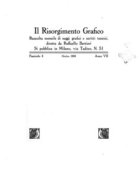 Il risorgimento grafico rivista tecnica mensile di saggi grafici e scritti tecnici