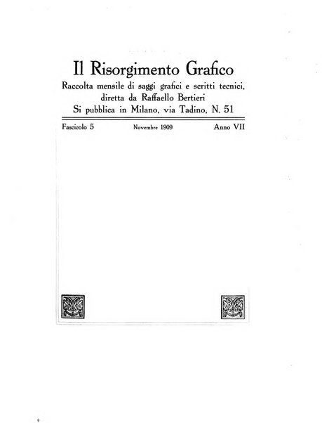 Il risorgimento grafico rivista tecnica mensile di saggi grafici e scritti tecnici