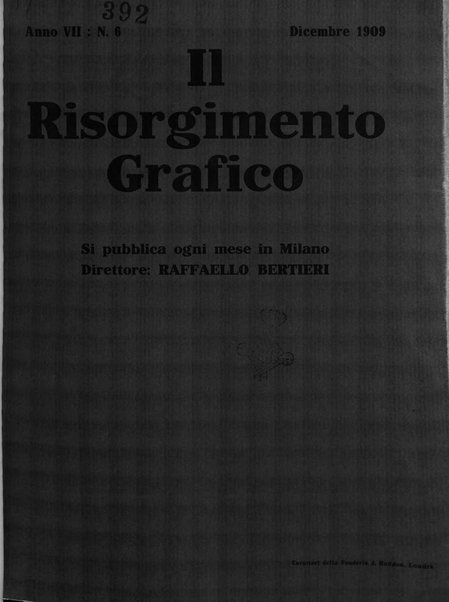 Il risorgimento grafico rivista tecnica mensile di saggi grafici e scritti tecnici