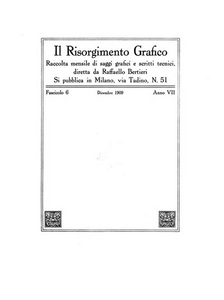 Il risorgimento grafico rivista tecnica mensile di saggi grafici e scritti tecnici