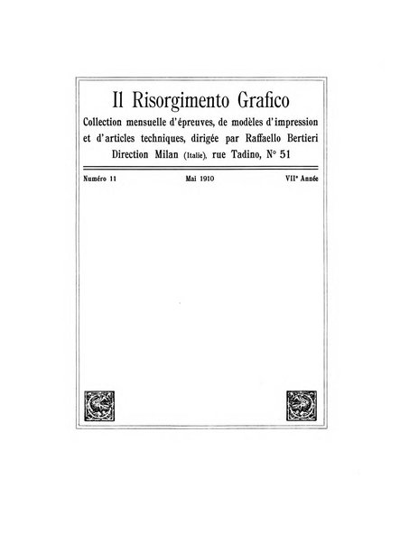 Il risorgimento grafico rivista tecnica mensile di saggi grafici e scritti tecnici