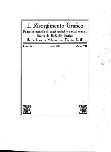 Il risorgimento grafico rivista tecnica mensile di saggi grafici e scritti tecnici