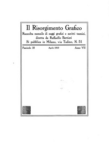 Il risorgimento grafico rivista tecnica mensile di saggi grafici e scritti tecnici