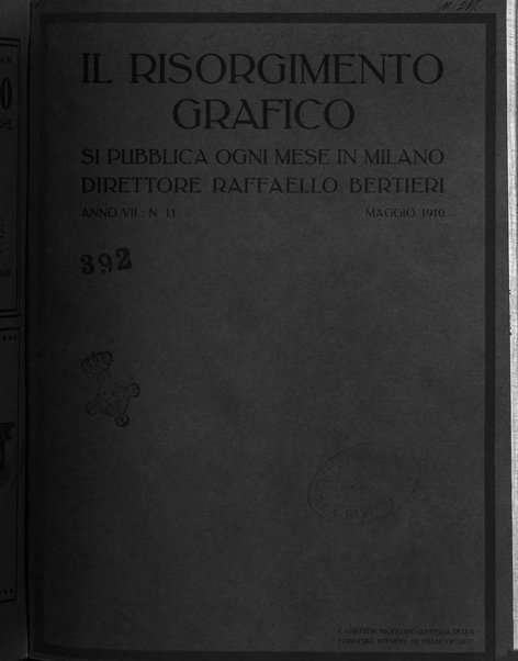 Il risorgimento grafico rivista tecnica mensile di saggi grafici e scritti tecnici