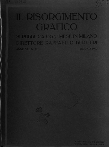 Il risorgimento grafico rivista tecnica mensile di saggi grafici e scritti tecnici