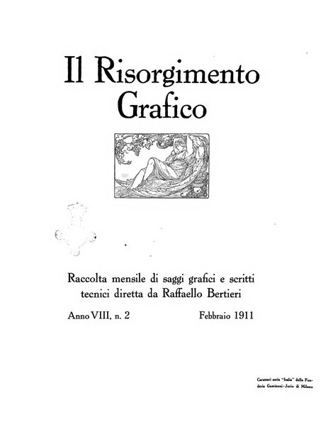 Il risorgimento grafico rivista tecnica mensile di saggi grafici e scritti tecnici