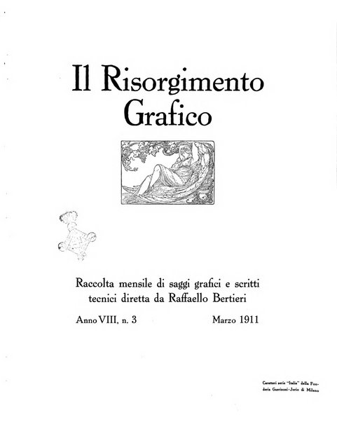 Il risorgimento grafico rivista tecnica mensile di saggi grafici e scritti tecnici