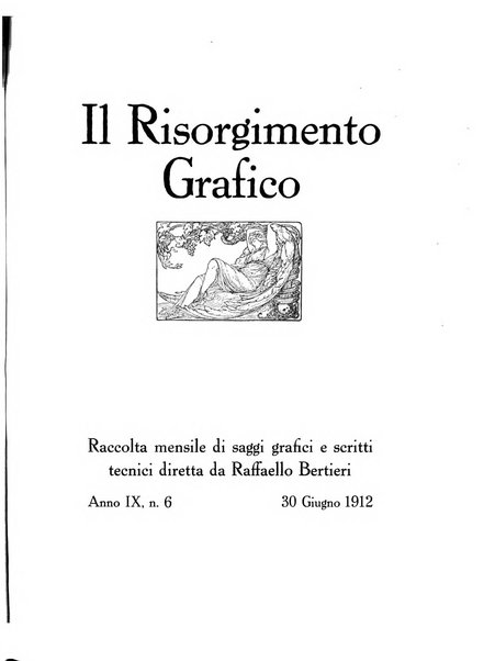 Il risorgimento grafico rivista tecnica mensile di saggi grafici e scritti tecnici